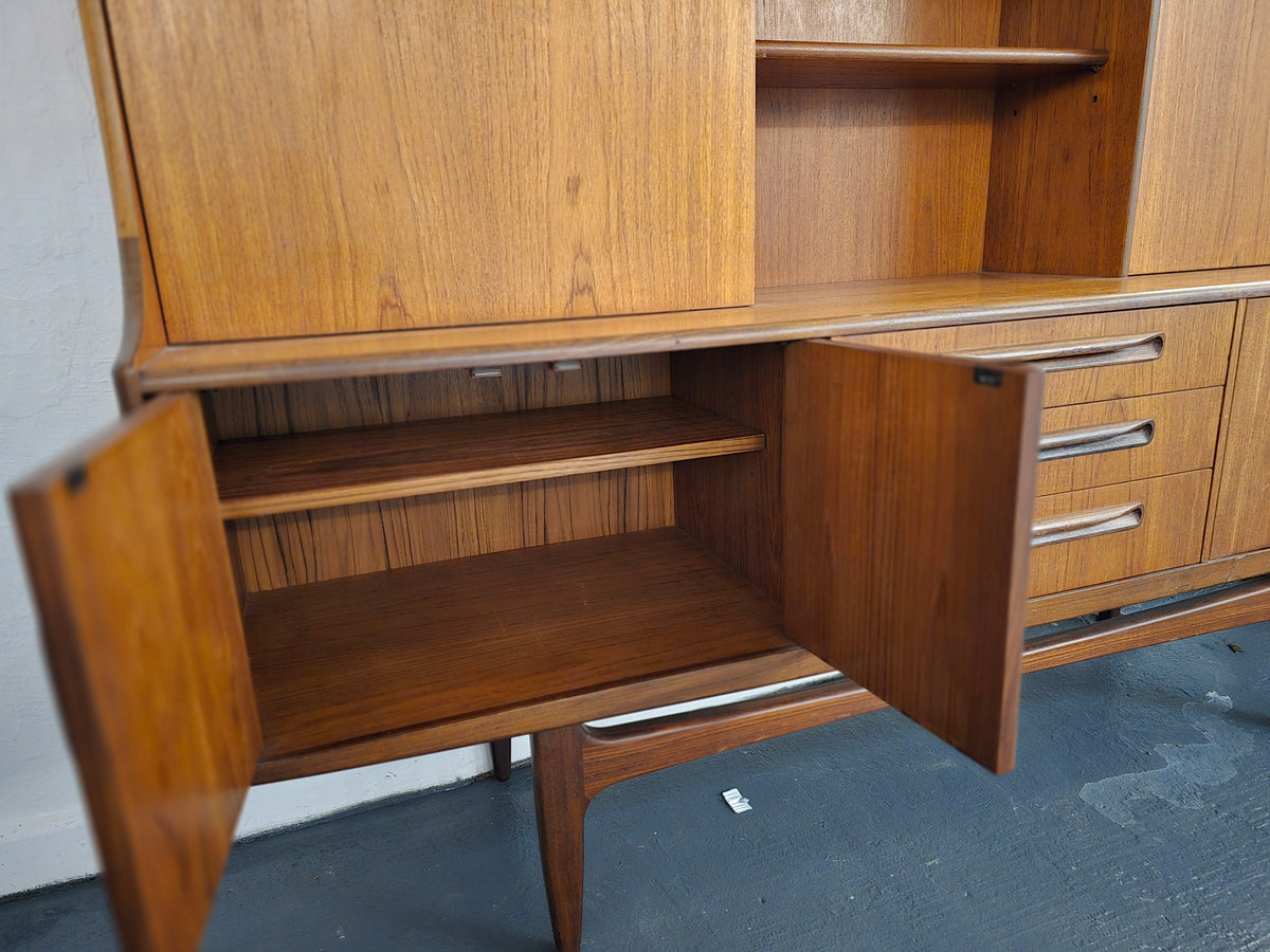 G Plan Fresco teak highboard designed by Victor Wilkins 1960s.