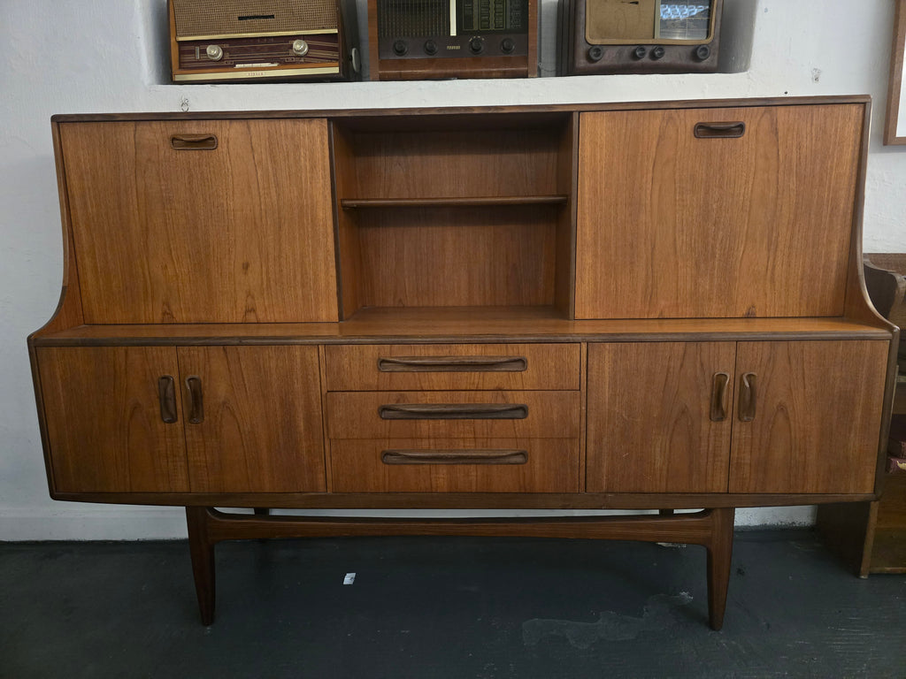G Plan Fresco teak highboard designed by Victor Wilkins 1960s.