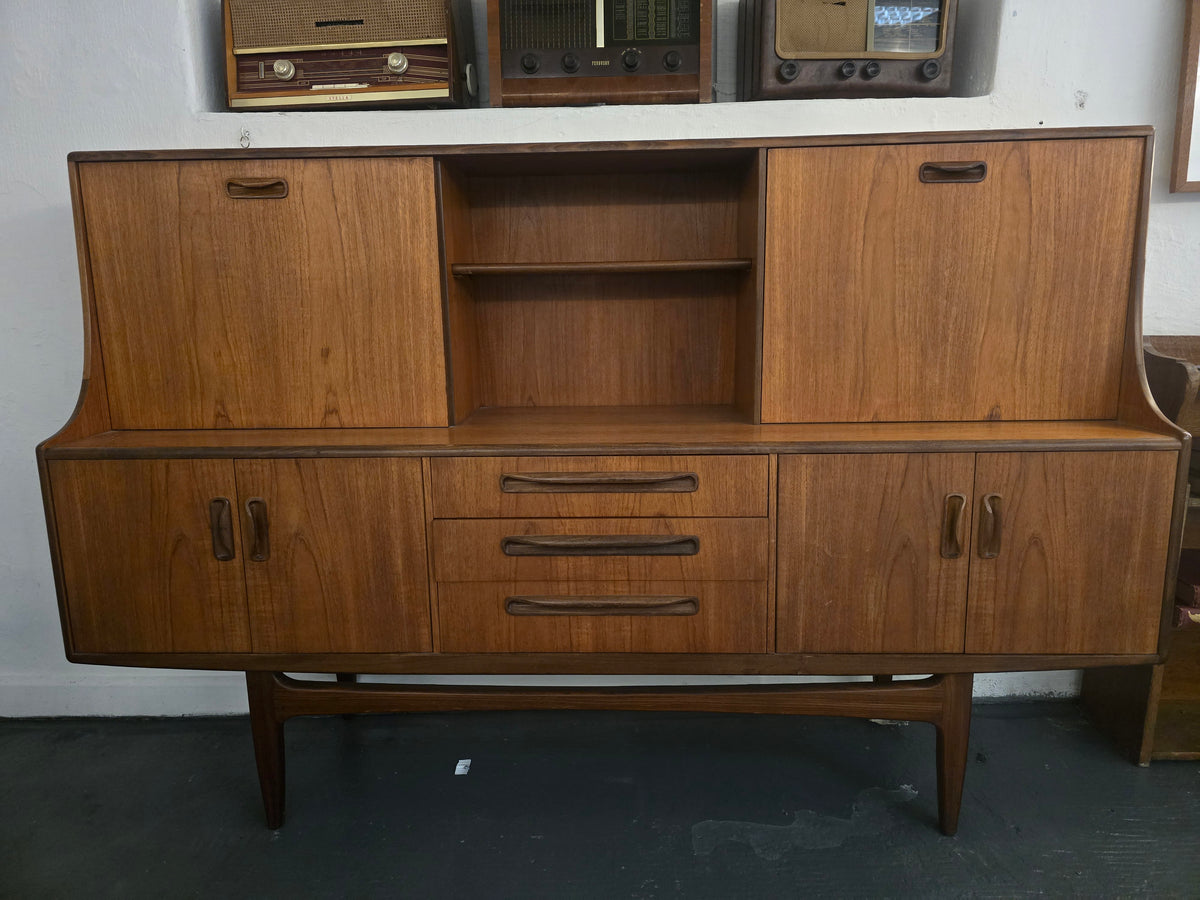 G Plan Fresco teak highboard designed by Victor Wilkins 1960s.