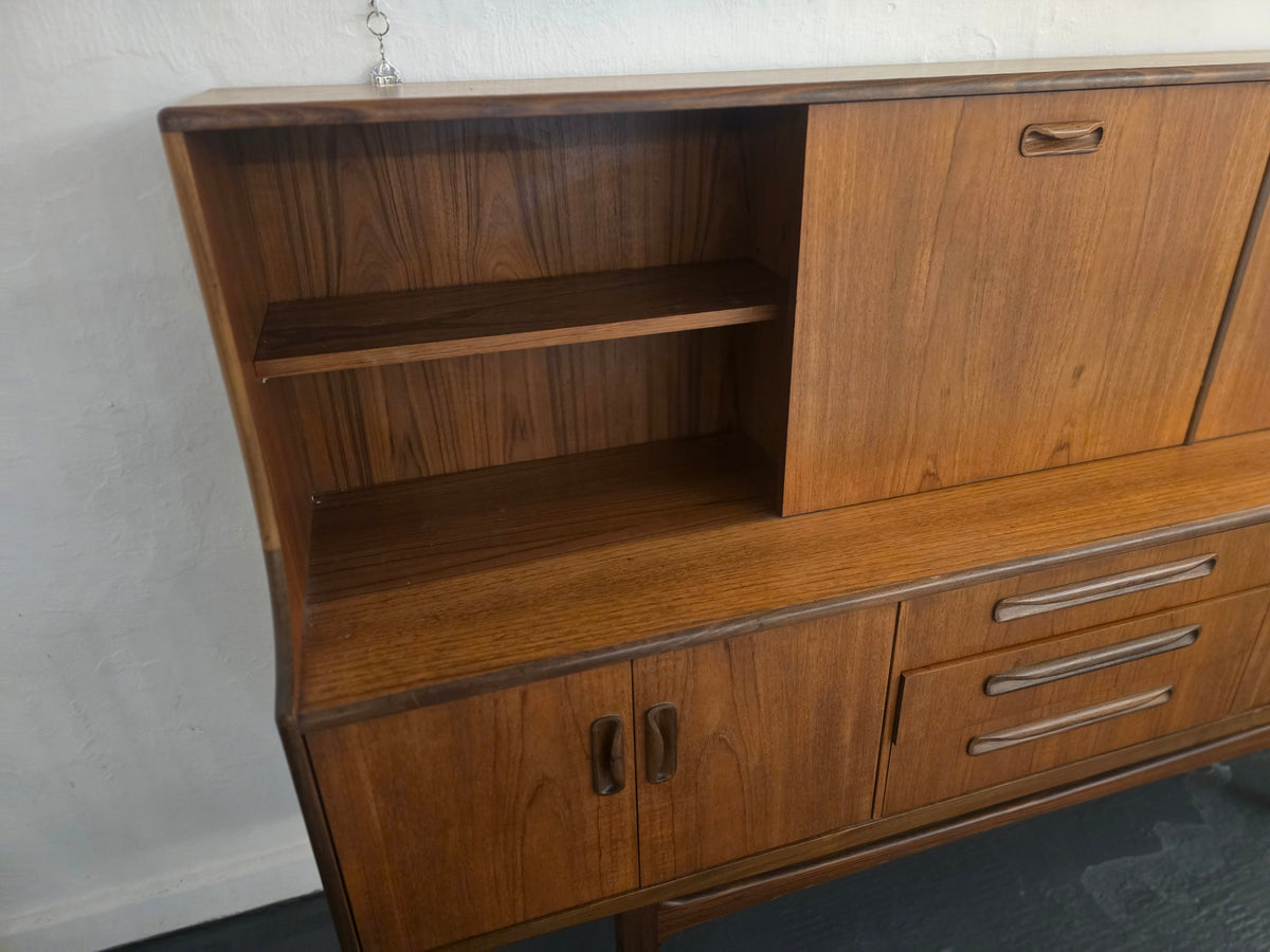 G Plan Fresco teak highboard designed by Victor Wilkins 1960s.