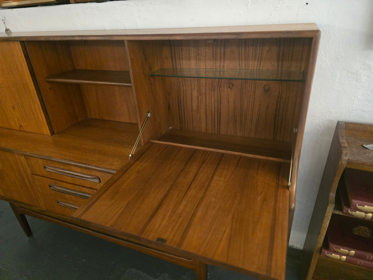 G Plan Fresco teak highboard designed by Victor Wilkins 1960s.