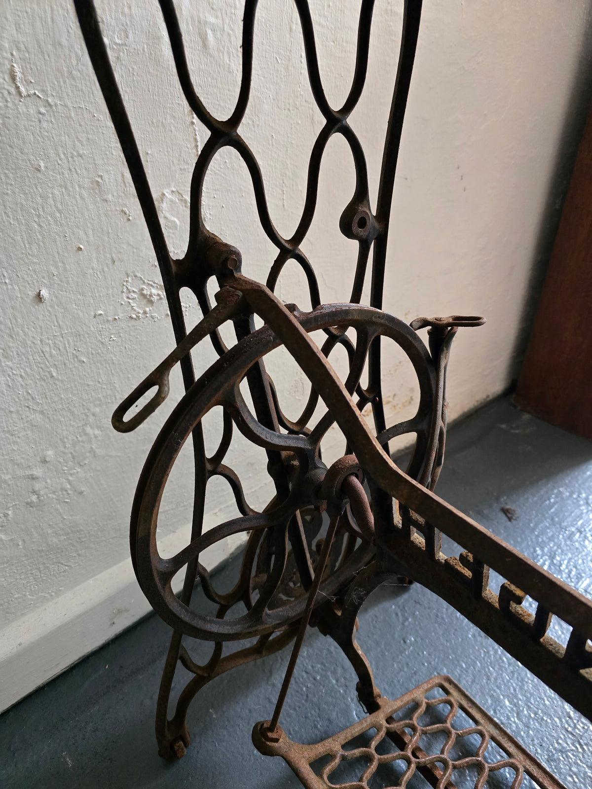 Singer sewing machine base. Table