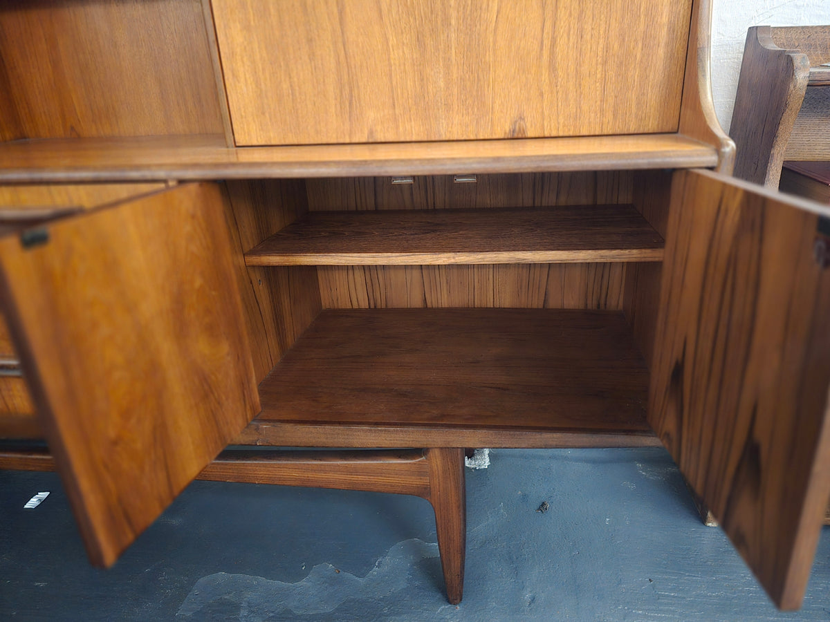 G Plan Fresco teak highboard designed by Victor Wilkins 1960s.
